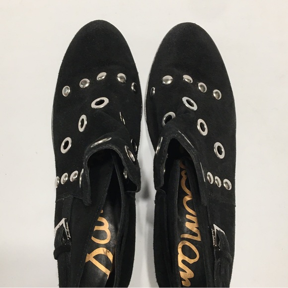 Sam Edelman Black Suede Studded Boots - Picture 11 of 15